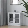 vidaXL Armoire à vitrine Blanc 82,5x30,5x80 cm Aggloméré