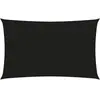 vidaXL Voile d'ombrage 160 g/m² Noir 3x5 m PEHD