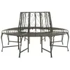 vidaXL Banc circulaire de jardin 160 cm Acier