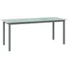 vidaXL Table de jardin Gris clair 190x90x74 cm Aluminium et verre