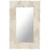 Non communiqué vidaXL Miroir Blanc 80x50 cm Bois de manguier massif