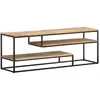 vidaXL Meuble TV 130x30x45 cm Bois de manguier brut
