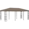 vidaXL Belvédère 6x3 m Taupe Tissu