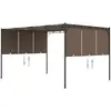 vidaXL Belvédère de jardin avec rideau latéral 4x3x2,25 m Taupe