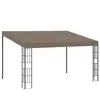 vidaXL Belvédère mural 4x3 m Taupe Tissu