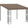 vidaXL Belvédère mural 3x3 m Taupe Tissu