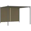 vidaXL Pergola de jardin avec auvent rétractable 3x3 m Taupe 180 g/m²