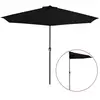 vidaXL Parasol de balcon avec mât en aluminium Noir 300x155x223cm Demi