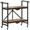 vidaXL Chariot de cuisine 87x36x81 cm Bois massif de manguier