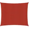 vidaXL Voile d'ombrage 160 g/m² Rouge 3,6x3,6 m PEHD