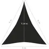 vidaXL Voile d'ombrage 160 g/m² Noir 5x6x6 m PEHD