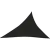 vidaXL Voile d'ombrage 160 g/m² Noir 3x4x5 m PEHD