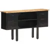 vidaXL Buffet 110x30x65 cm Bois de manguier massif brut et acier
