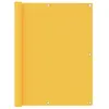 vidaXL Écran de balcon Jaune 120x500 cm Tissu Oxford