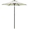 vidaXL Parasol avec lumières LED Sable 200x211 cm Aluminium