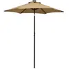 vidaXL Parasol avec lumières LED Taupe 200x211 cm Aluminium