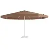 vidaXL Tissu de remplacement pour parasol d'extérieur Sable 500 cm
