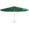 vidaXL Tissu de remplacement pour parasol d'extérieur Vert 500 cm