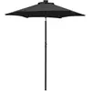 vidaXL Parasol avec lumières LED Noir 200x211 cm Aluminium
