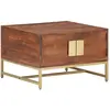 vidaXL Table basse Marron miel 67x67x45 cm Bois solide d'acacia