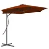 vidaXL Parasol d'extérieur avec mât en acier Terre cuite 300x230 cm