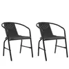 vidaXL Chaises de jardin 2 pcs Plastique Rotin et acier 110 kg