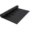 vidaXL Toile de paillage Noir 2x25 m PP
