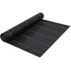 vidaXL Toile de paillage Noir 2x50 m PP