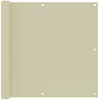 vidaXL Écran de balcon Crème 90x300 cm Tissu Oxford