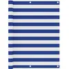 vidaXL Écran de balcon Blanc et bleu 120x300 cm Tissu Oxford