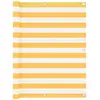 vidaXL Écran de balcon Blanc et jaune 120x400 cm Tissu Oxford