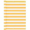 vidaXL Écran de balcon Blanc et jaune 120x500 cm Tissu Oxford