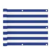vidaXL Écran de balcon Blanc et bleu 75x300 cm Tissu Oxford