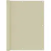 vidaXL Écran de balcon Crème 120x500 cm Tissu Oxford