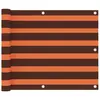 vidaXL Écran de balcon Orange et marron 75x600 cm Tissu Oxford