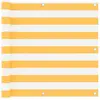 vidaXL Écran de balcon Blanc et jaune 90x500 cm Tissu Oxford