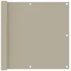 vidaXL Écran de balcon Beige 90x300 cm Tissu Oxford