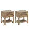 vidaXL Tables de chevet avec tiroirs 2 pcs 40x30x48 cm Acacia solide
