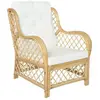 vidaXL Canapé avec coussin Rotin naturel et lin