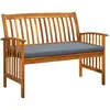 vidaXL Banc de jardin avec coussin 119 cm Bois solide d'acacia