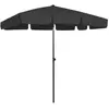 vidaXL Parasol de plage noir 200x125 cm