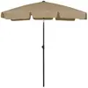 vidaXL Parasol de plage taupe 180x120 cm