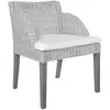 vidaXL Chaise à manger avec coussin Gris Rotin naturel