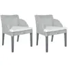 vidaXL Chaises à manger avec coussins lot de 2 gris rotin naturel