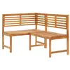 vidaXL Banc d'angle de jardin 140 cm Bois solide d'acacia