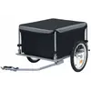vidaXL Remorque de vélo noir et gris 65 kg