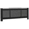 vidaXL Cache-radiateur MDF Noir 205 cm