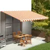 vidaXL Tissu de remplacement pour auvent Jaune et orange 5x3,5 m