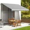 vidaXL Tissu de remplacement pour auvent Anthracite et blanc 4,5x3,5 m