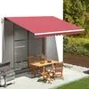 vidaXL Tissu de remplacement pour auvent Bordeaux rouge 4,5x3 m